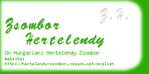 zsombor hertelendy business card